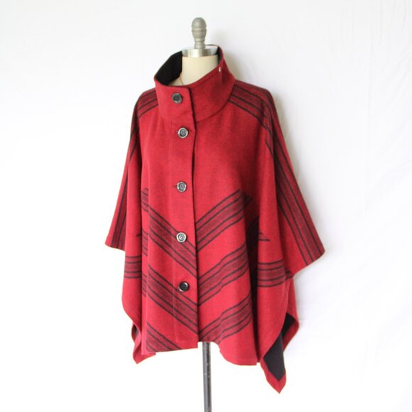 SOLD Pendleton wool jacket Aztec coat poncho Cloak Southwestern cape wrap - Picture 5 of 12